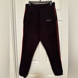 Men’s Alphalete Black Jogger with Red Stripe